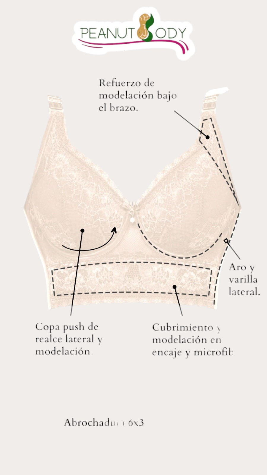 PEANUTBODY Colombian Push Up Bras