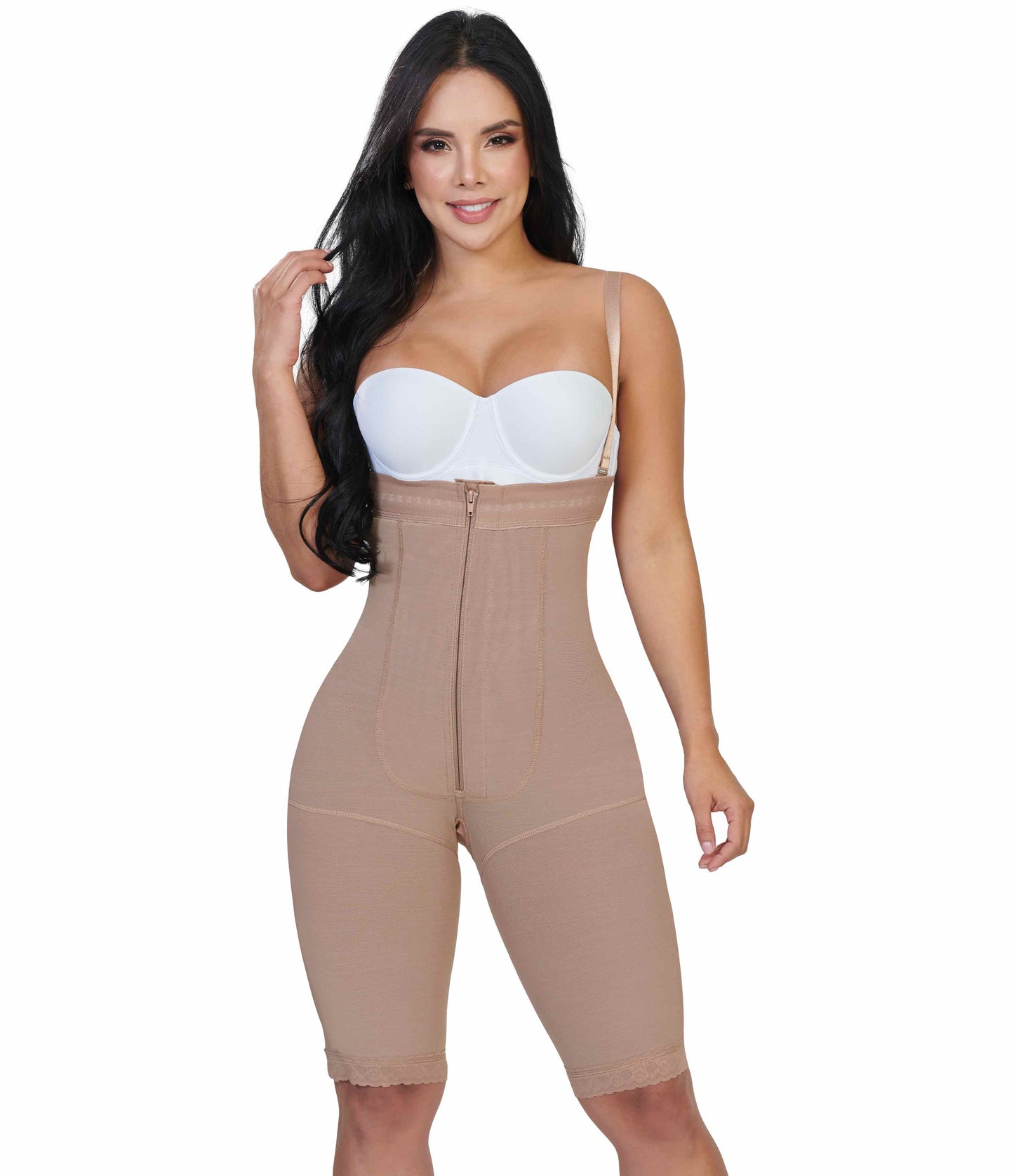 PEANUTBODY Strapless Women's Shapewear Knees - Front Zipper - Ref. 11031-0