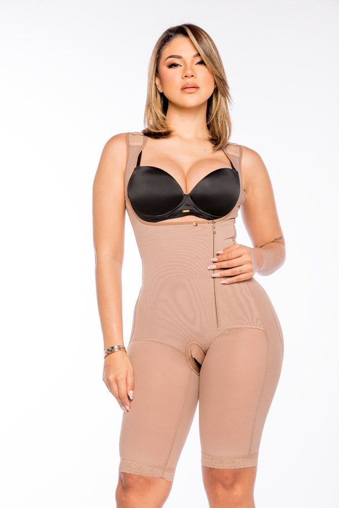 Faja con Cierre Cinturão lateral lateral Zíper Perna Shaper Meados da Coxa Modelador de Pernas Meados da Coxa Shaper Cintura Cincher Fit Shapewear Roupa Feminina Confortável Dia Roupa Interior Feminina Compressão