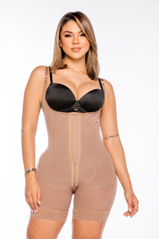 (Faja Guitarra) Body Girdle Short With Straps Women Ref. 12032