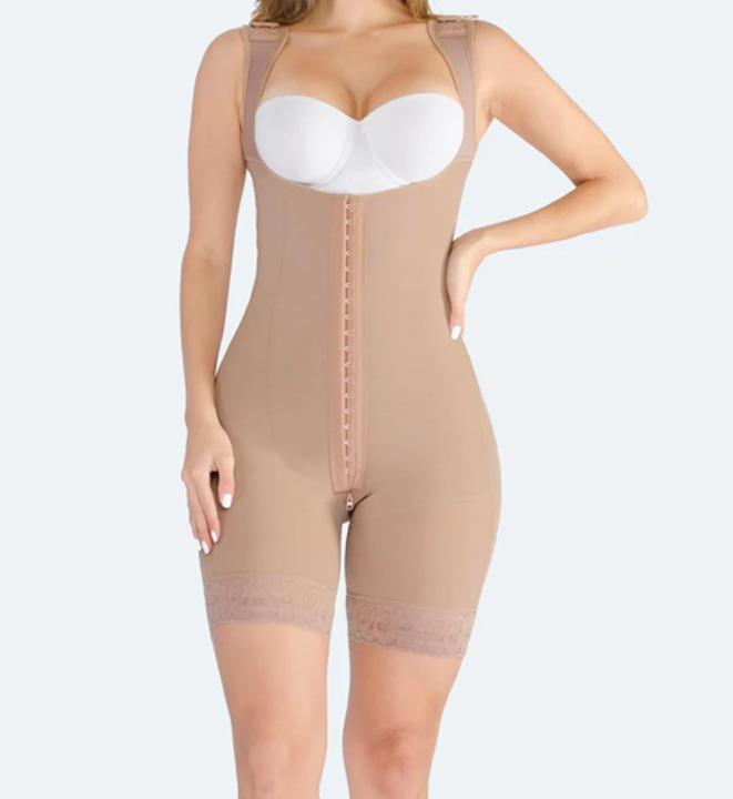 PEANUTBODY SIZE PLUS BBL Full Body Girdle Hook and Zipper Women. 11039PLUS Leg Shaper Shapewear Corset Waist Cincher Comfort Compression